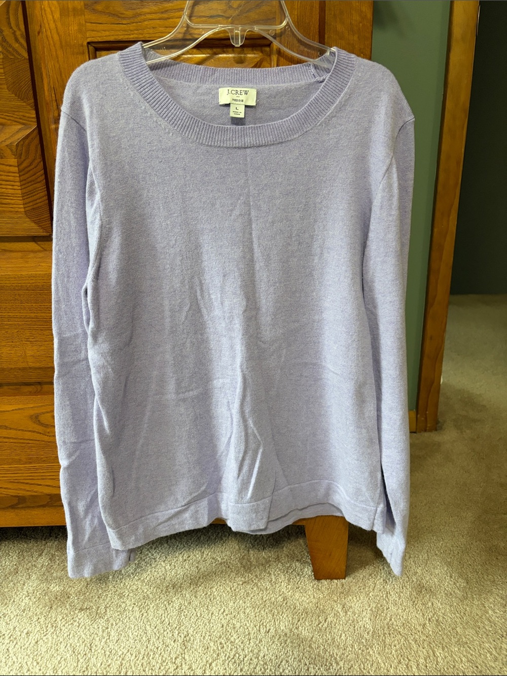 J. Crew Lavender Long Sleeve Crewneck Sweater